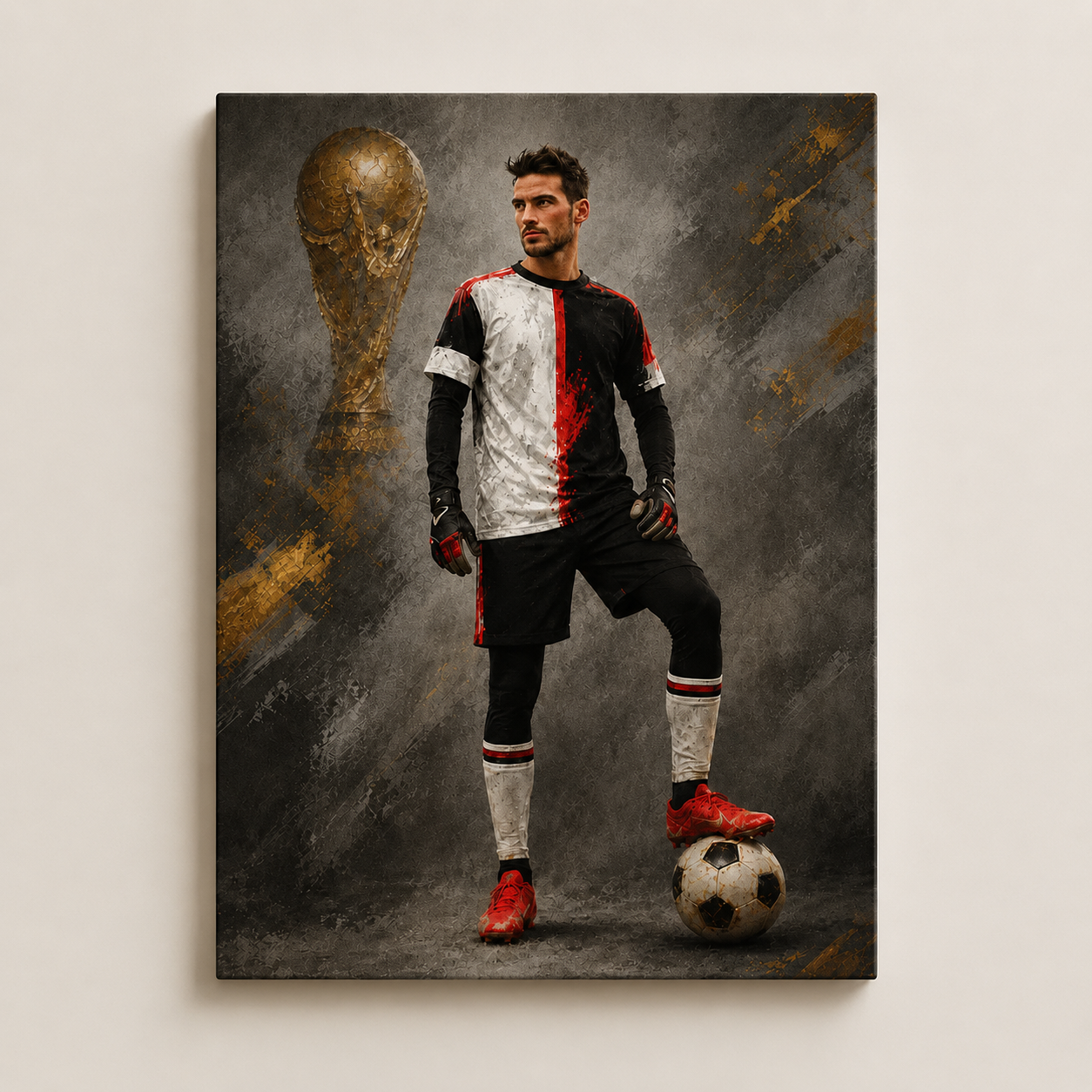 Custom Soccer Hero Portrait Canvas