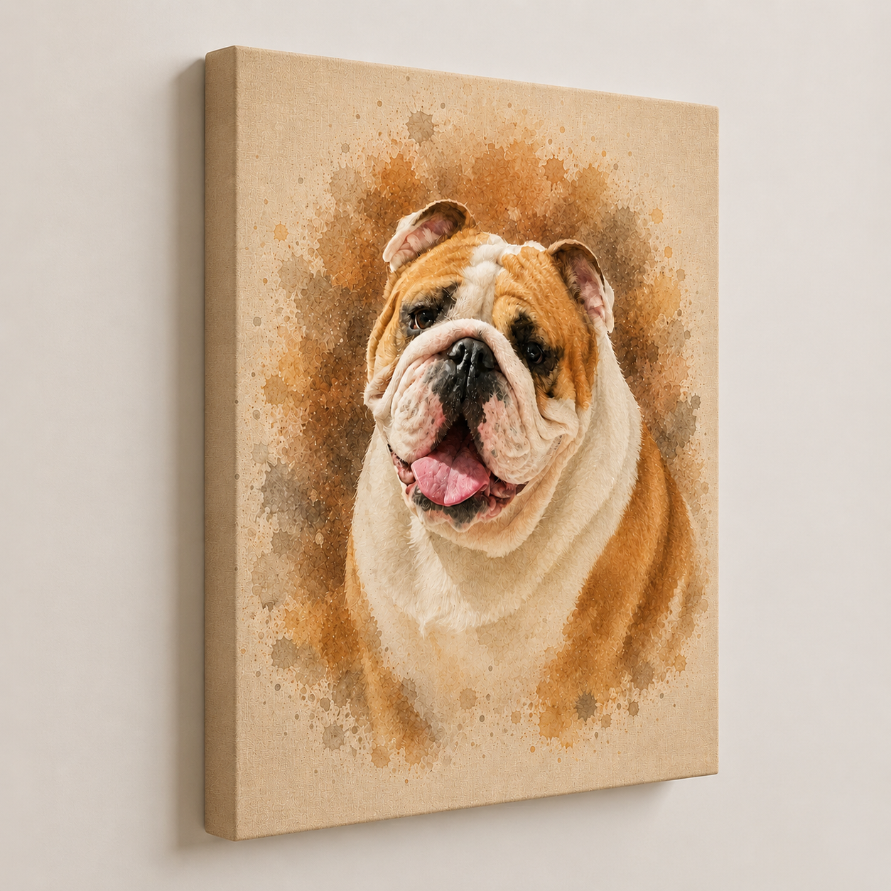 Custom Pet Portrait Canvas From Photo | Watercolor Portrait