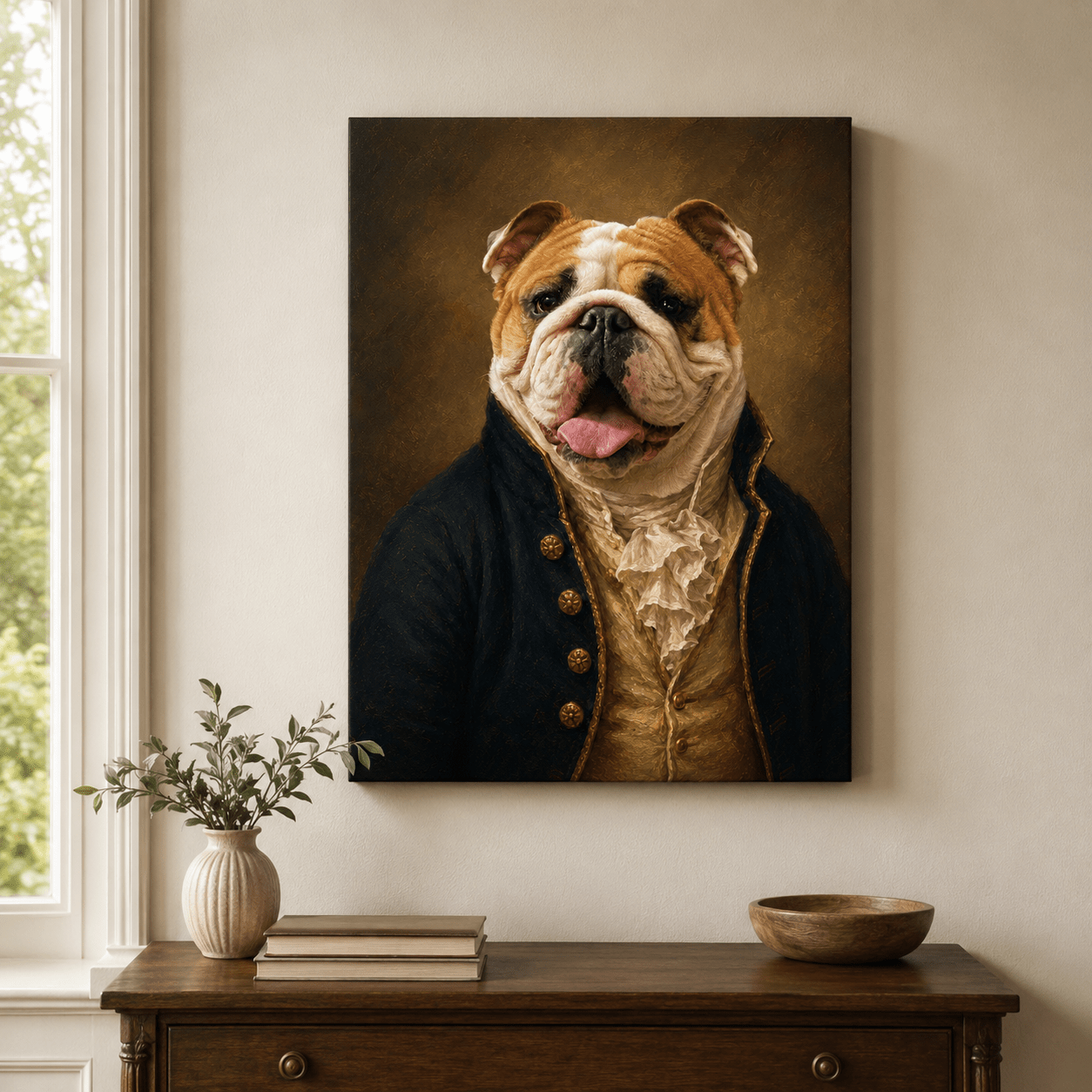 Custom Pet Portrait Canvas From Photo | Modern Pop Art Portrait - CustomMemoryArt