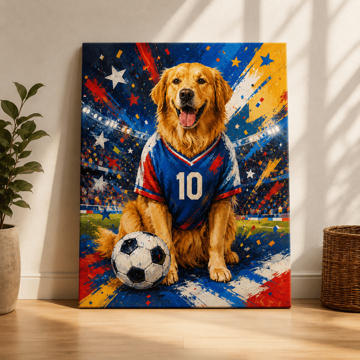 Personalized World Cup Dog & Cat Wall Art - CustomMemoryArt