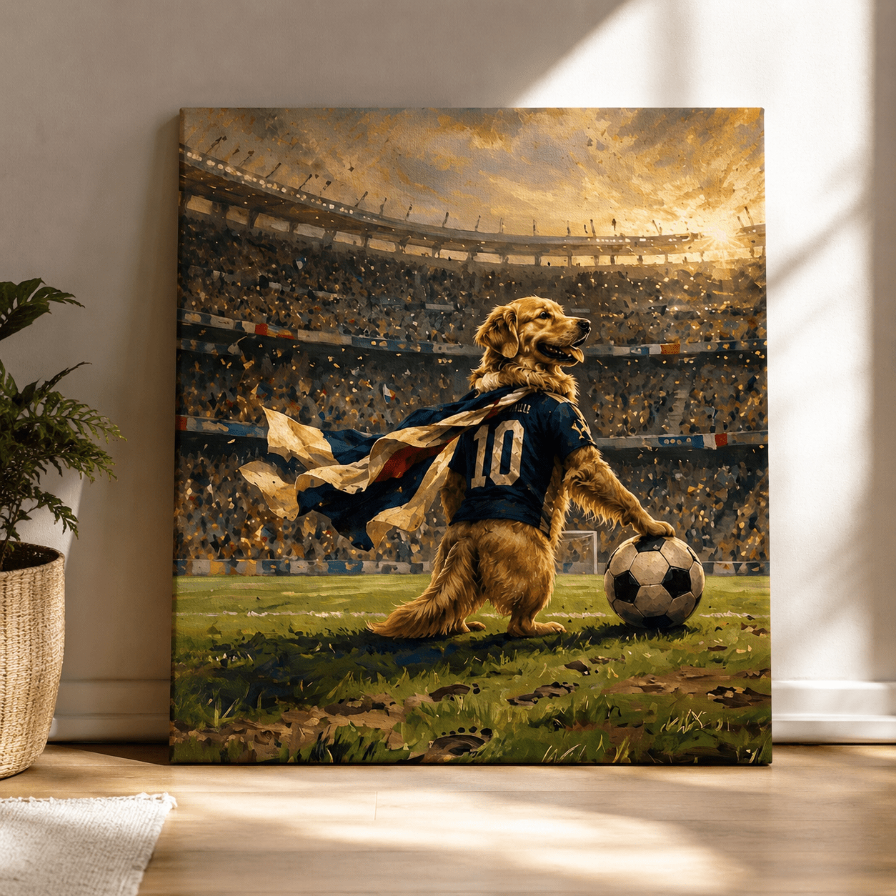 Personalized World Cup Dog & Cat Wall Art - CustomMemoryArt