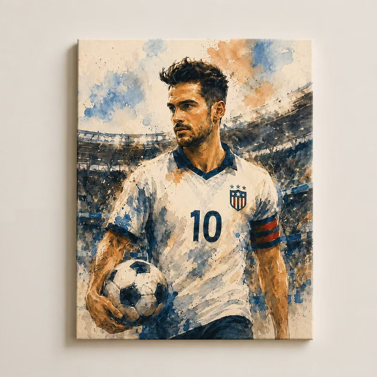 Custom Soccer Hero Portrait Canvas
