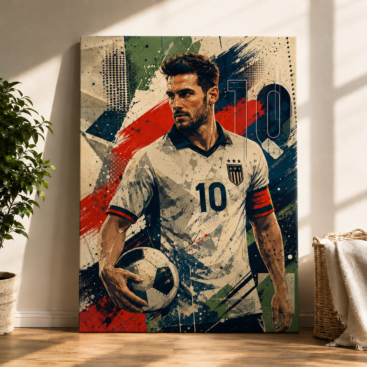 Custom Soccer Hero Portrait Canvas