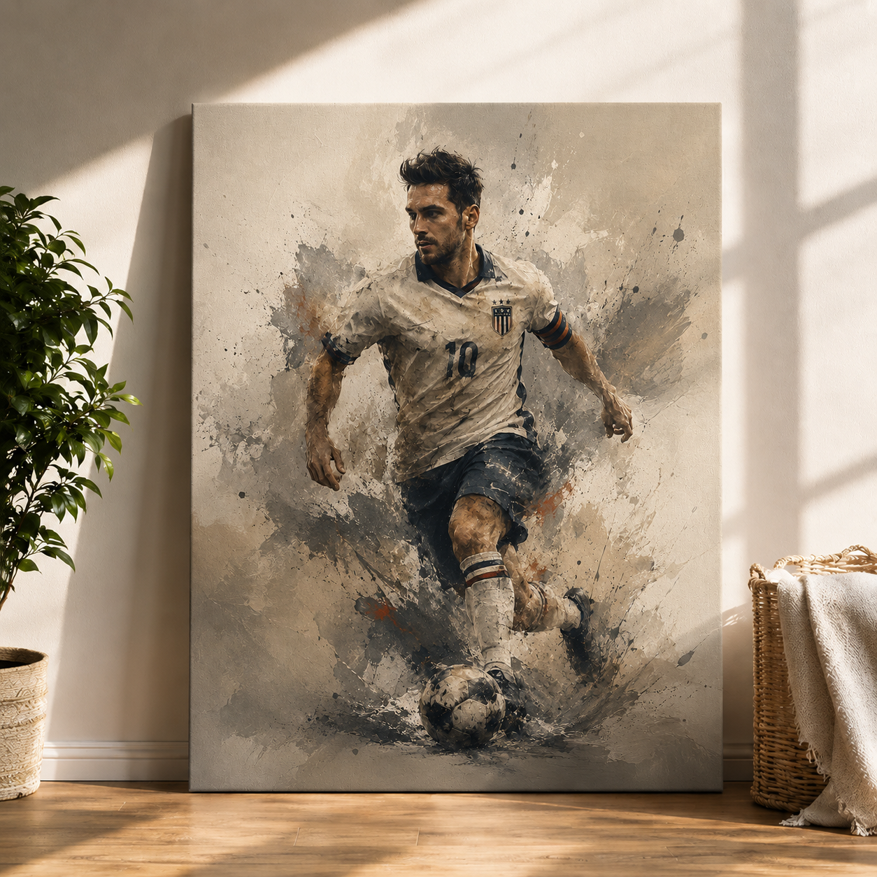 Custom Soccer Hero Portrait Canvas