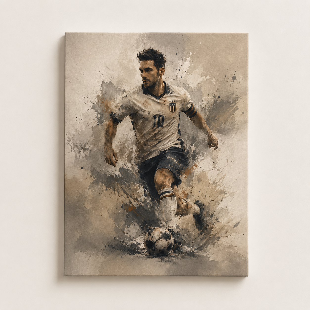 Custom Soccer Hero Portrait Canvas