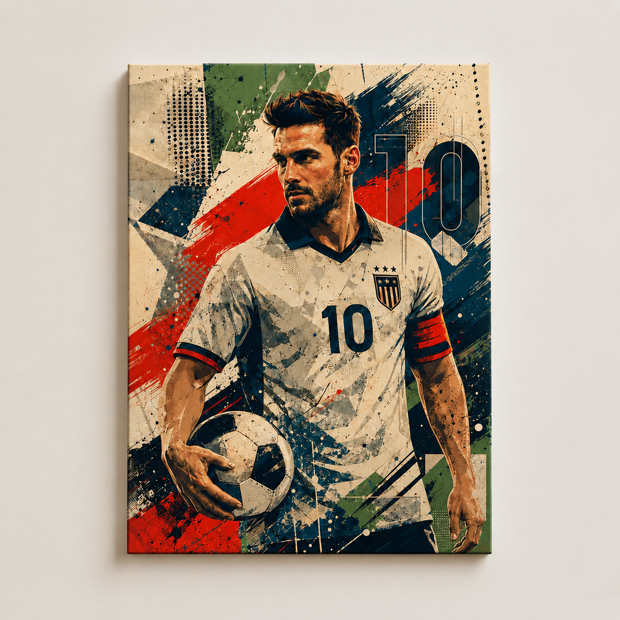 Custom Soccer Hero Portrait Canvas