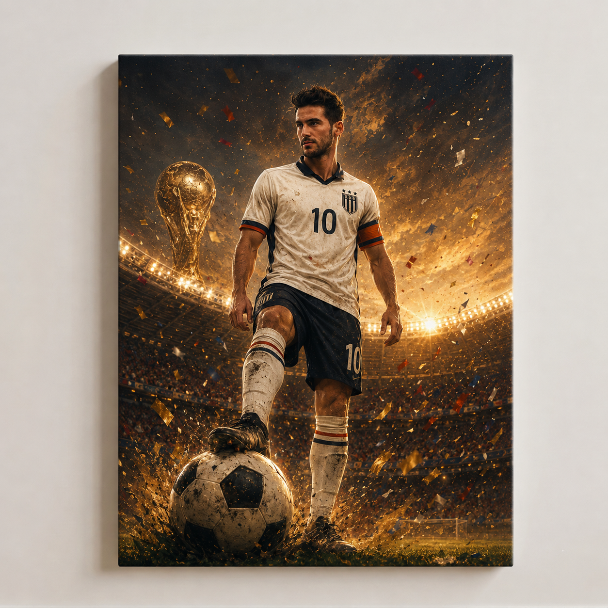 Custom Soccer Hero Portrait Canvas