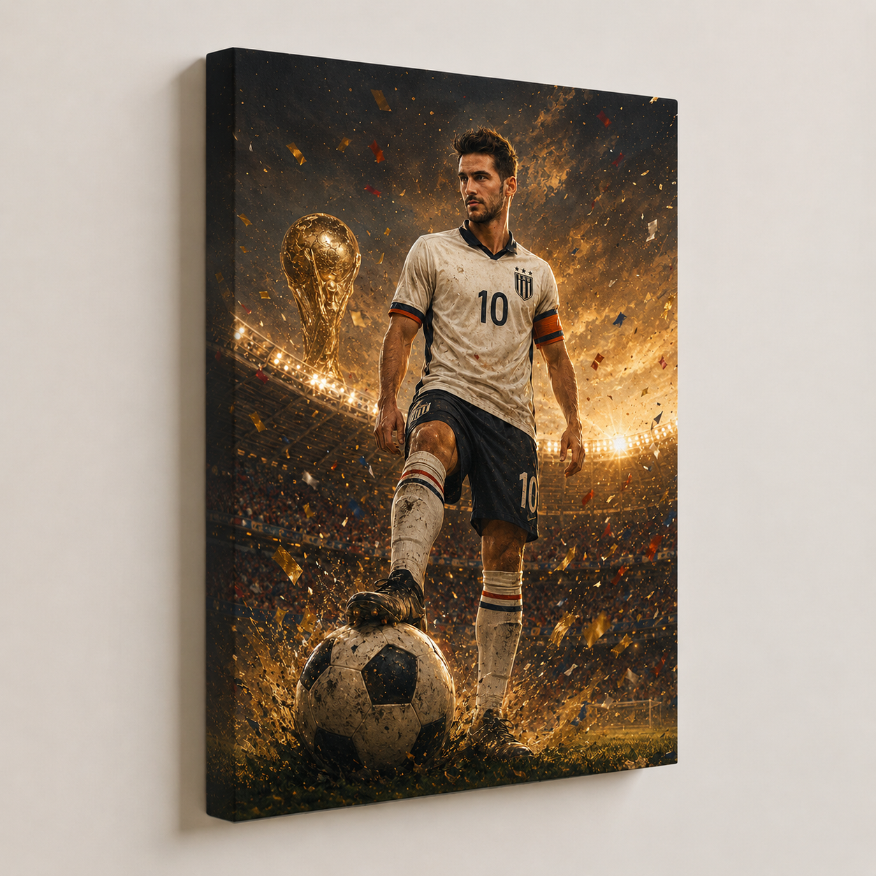 Custom Soccer Hero Portrait Canvas