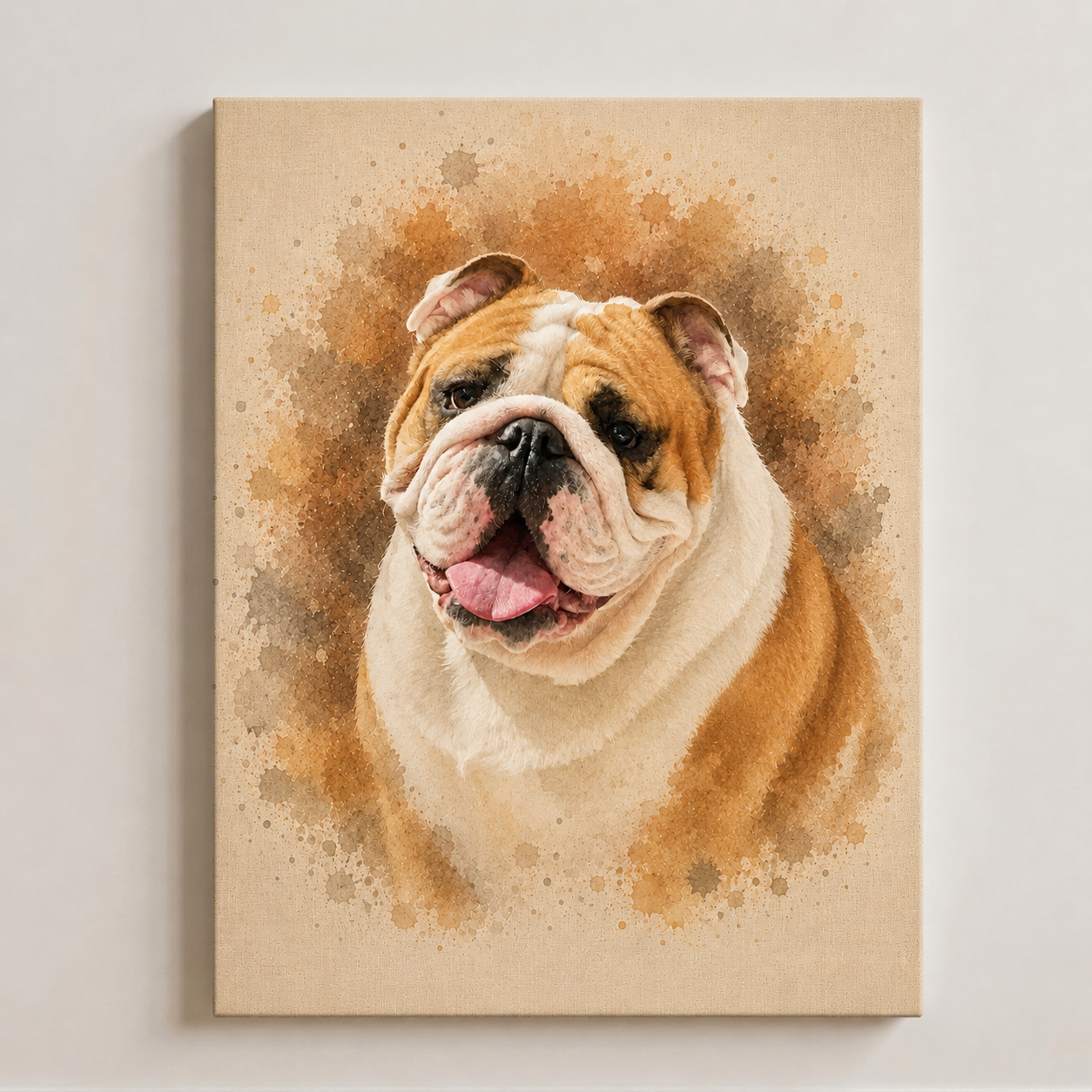 Custom Pet Portrait Canvas From Photo | Watercolor Portrait