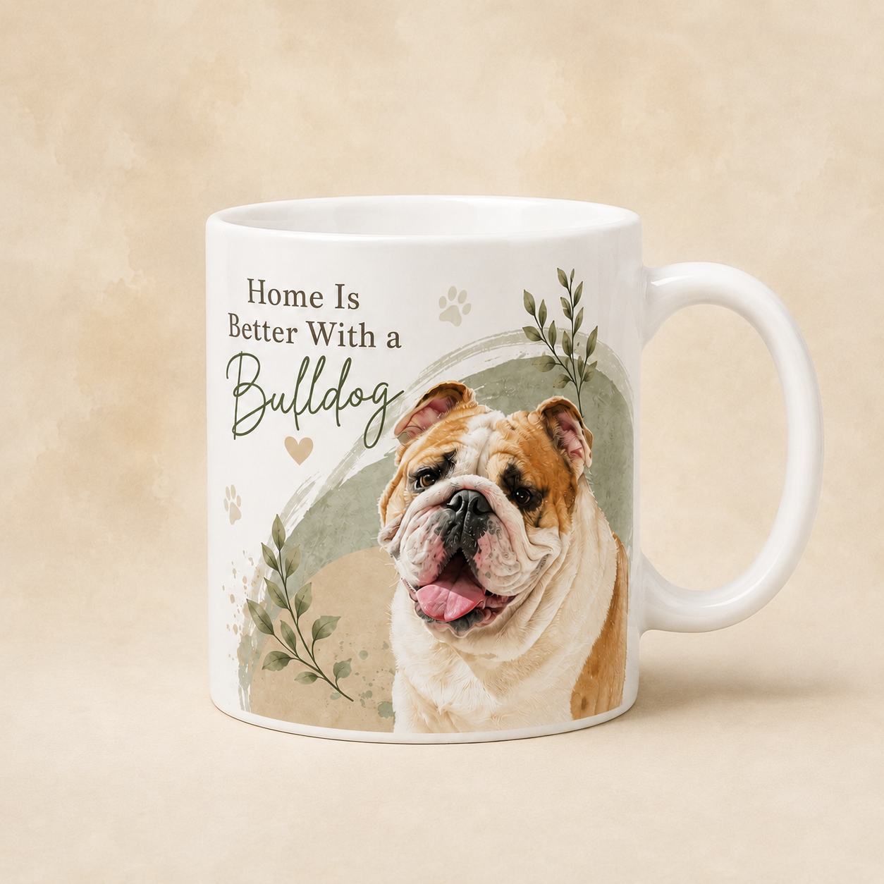 Custom Dog Portrait Mug from Photo | Personalized Pet Modern Boho Mug