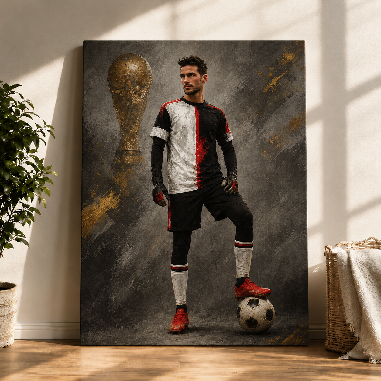 Custom Soccer Hero Portrait Canvas