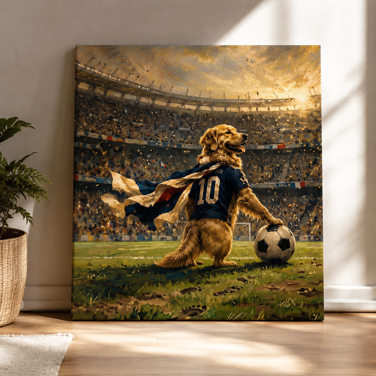 Personalized World Cup Dog & Cat Wall Art