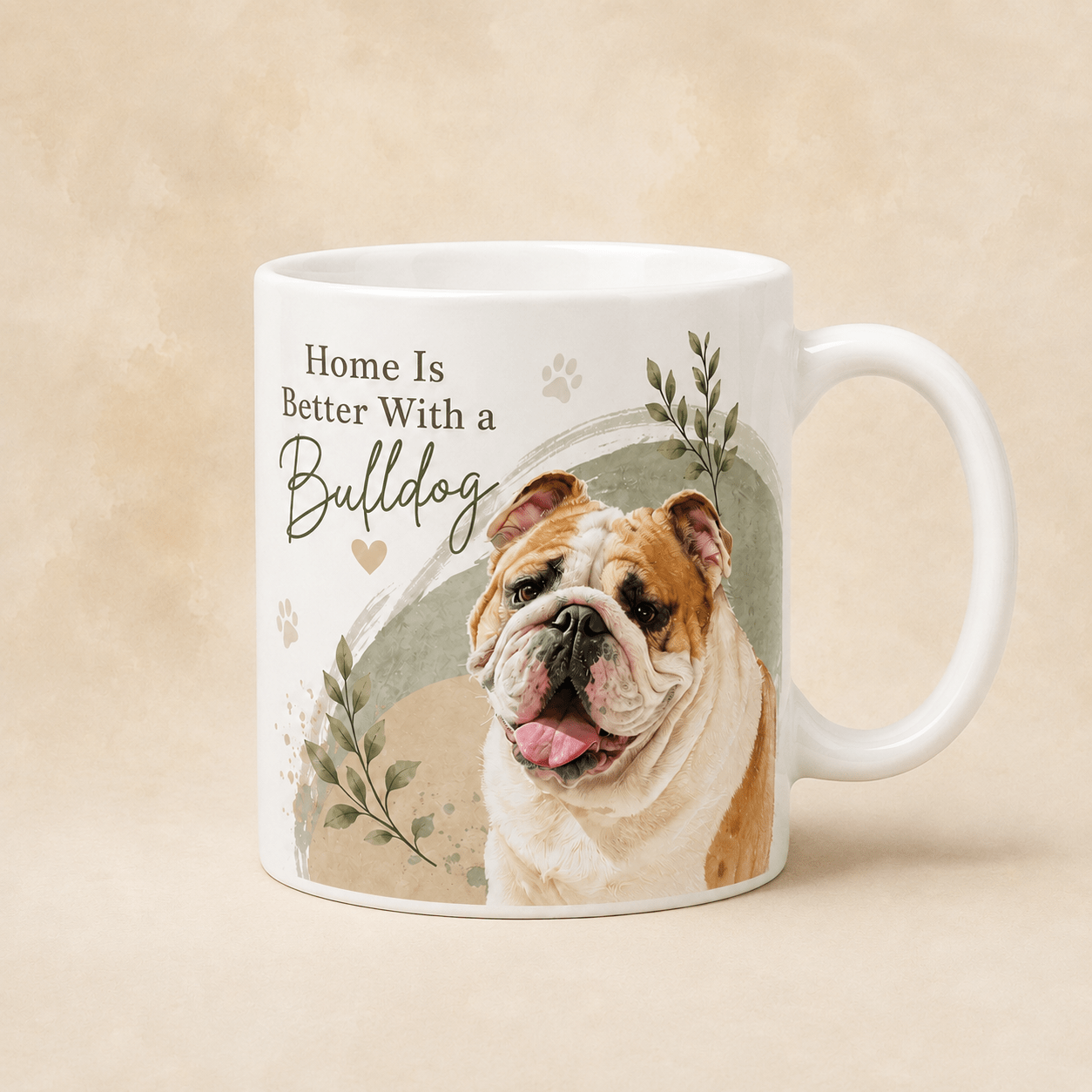 Custom Dog Portrait Mug from Photo | Personalized Pet Retro Badge Mug - CustomMemoryArt