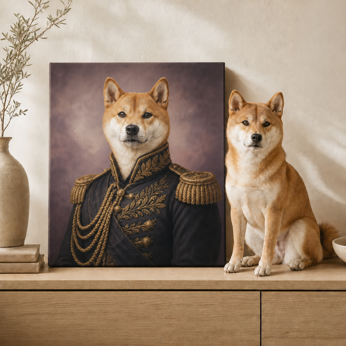 Custom General Pet Portrait Canvas From Photo