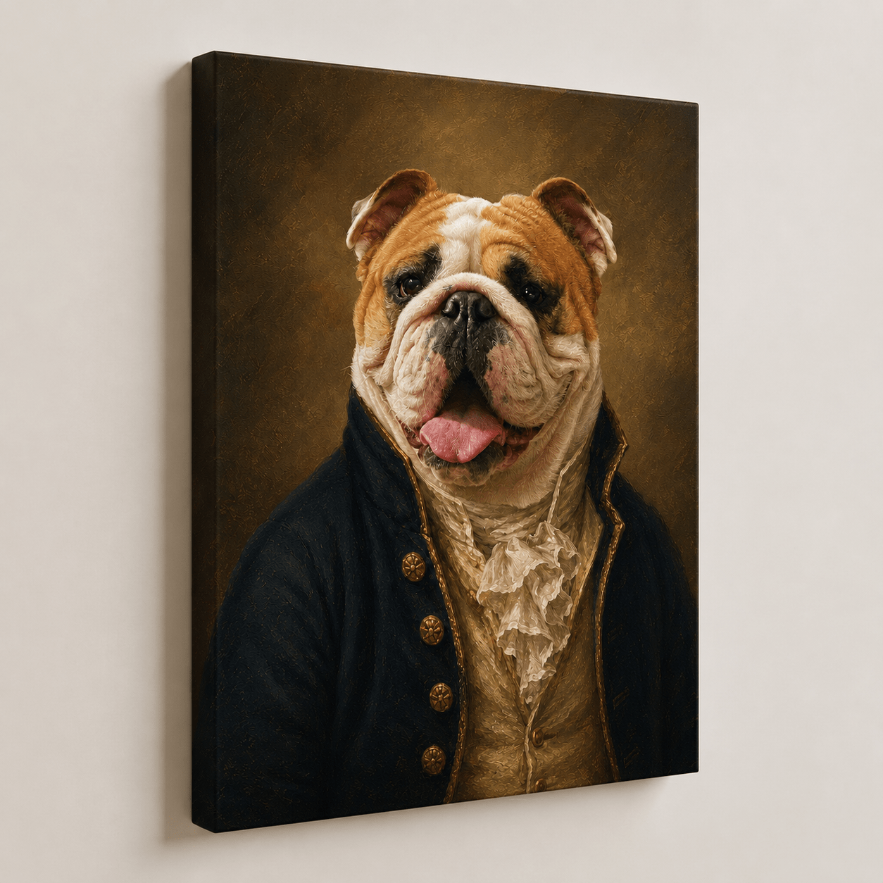 Custom Pet Portrait Canvas From Photo | Royal Portrait - CustomMemoryArt