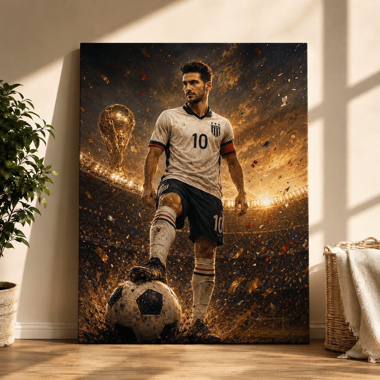 Custom Soccer Hero Portrait Canvas - CustomMemoryArt