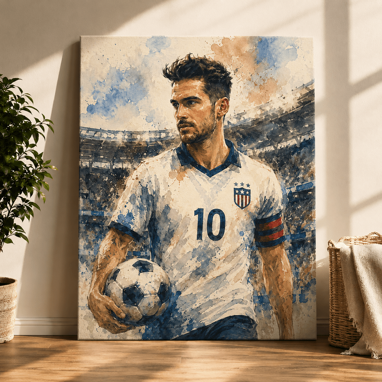 Custom Soccer Hero Portrait Canvas - CustomMemoryArt