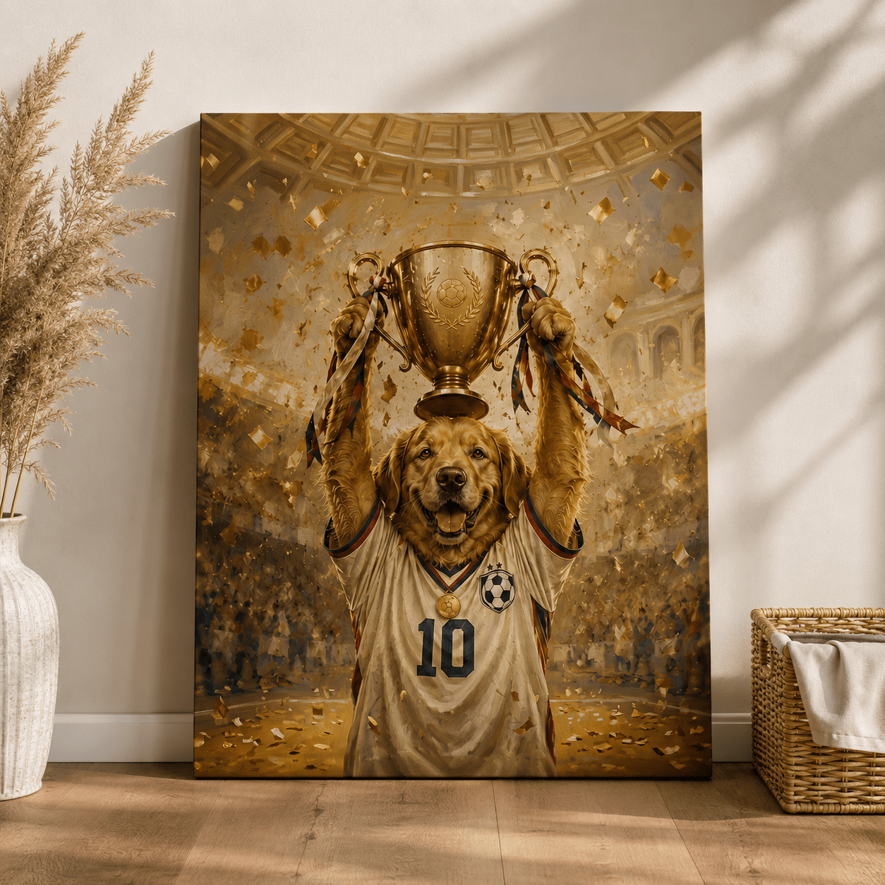 Personalized World Cup Dog & Cat Wall Art - CustomMemoryArt