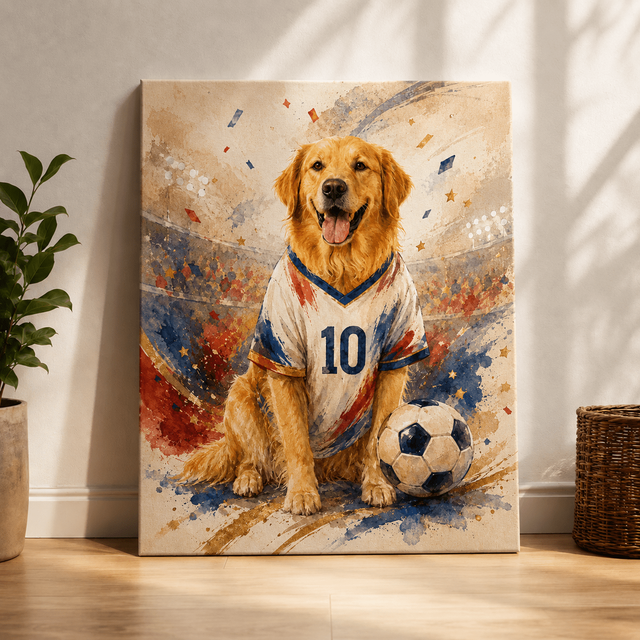 Personalized World Cup Dog & Cat Wall Art - CustomMemoryArt